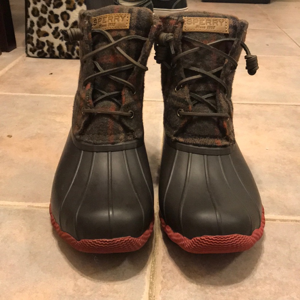 Sperry Duck Boot Plaid